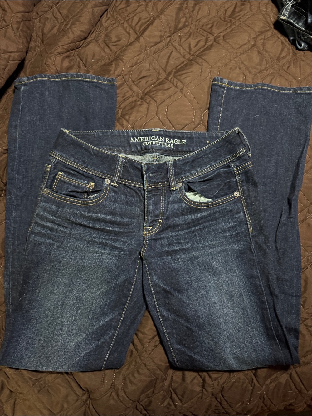 American Eagle Outfitters Women's Dark Blue Skinny Jeans